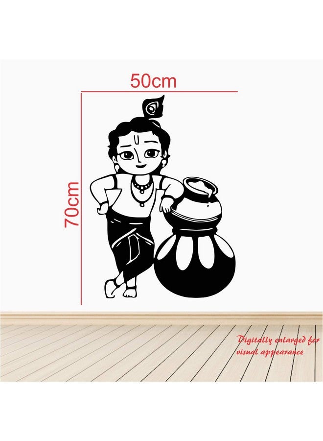 StickMe 'Bal Krishna - Baby - Kids - Nursery Pre School Kinder Garden Wall Sticker' -SM080 (Multi Colour, Vinyl - 70cm X 50 cm) - Image 3