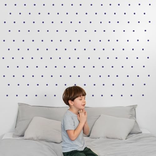 BugyBagy Dark Blue Polka Dot Wall Decals – Not Stickers – 1 Inch Removable Vinyl Circles (100 pcs) – Safe on Walls & Paint – Easy Peel & Stick – Premium Decor by BUGYBAGY - Image 4