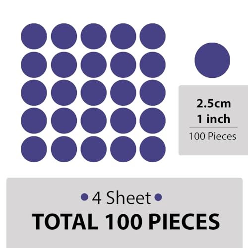 BugyBagy Dark Blue Polka Dot Wall Decals – Not Stickers – 1 Inch Removable Vinyl Circles (100 pcs) – Safe on Walls & Paint – Easy Peel & Stick – Premium Decor by BUGYBAGY - Image 5