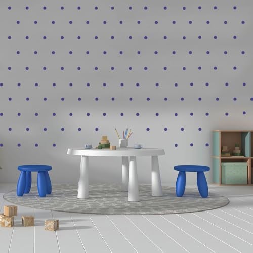 BugyBagy Dark Blue Polka Dot Wall Decals – Not Stickers – 1 Inch Removable Vinyl Circles (100 pcs) – Safe on Walls & Paint – Easy Peel & Stick – Premium Decor by BUGYBAGY - Image 1