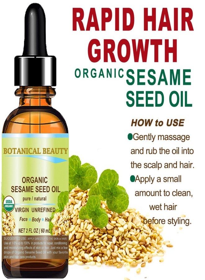 Botanical Beauty Organic SESAME SEED OIL 100% Pure Natural Virgin Unrefined Undiluted Cold Pressed Carrier Oil for Face, Skin, Body, Hair, Massage, Nails. 4 Fl. oz - 120 ml - Image 5