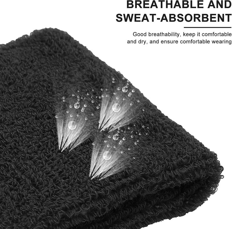 Aster 6pcs Headband Wristband Set, Including 2pcs Sports Headband and 4pcs Wristband Sports Band Colorful Striped Sweatband for Men and Women Basketball Soccer Yoga Badminton Tennis Volleyball Golf - Image 5