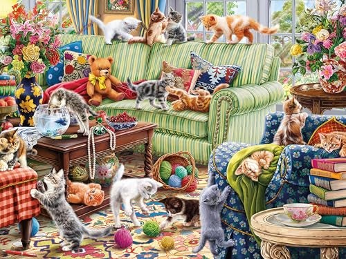 Ceaco Paws Gone Wild Kitty Chaos 500 Piece Jigsaw Puzzle - Image 5