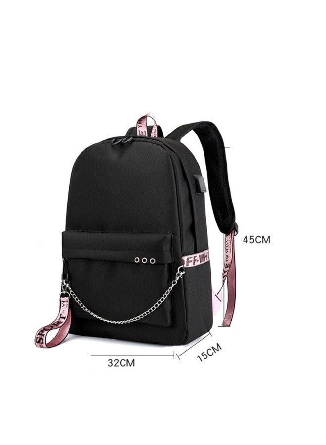 Dragon Ball Anime Printed USB Double Shoulder Backpack Outdoor Leisure Bookbag. - Image 2