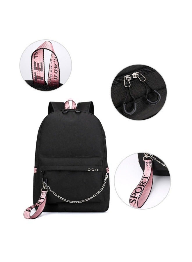 Dragon Ball Anime Printed USB Double Shoulder Backpack Outdoor Leisure Bookbag. - Image 4