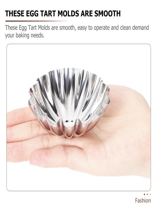 Hemoton 12Pcs Stainless Steel Egg Tart Molds 2.40X2.40X1.81In Mini Tartlet Baking Pans for Pies Cheesecakes Cupcakes Multi-Function Kitchen Bakeware - Image 3