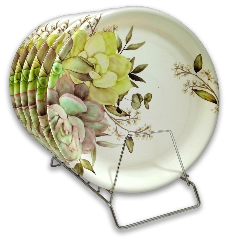 Inpro 24 Pcs Melamine Dinner Set (6 Full Plate, 6 Half Plate, 6 Bowl, 6 Spoon).Elevate Your Dining Experience with Our Exquisite.Melamine Dinner Set-Melamine dinnerware - Image 3