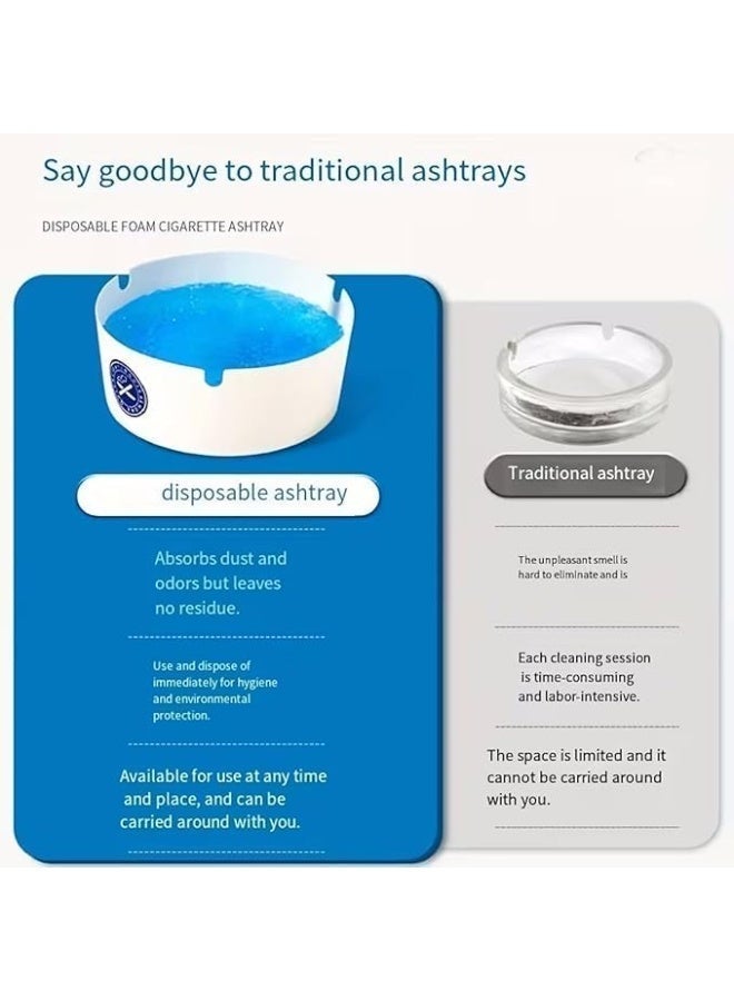 العنوان المقترح (شامل واحترافي): منفضة سجائر ورقية للسيارة والأماكن الخارجية – منفضة محمولة مزودة بقلب إسفنجي ممتص – مثالية للسفر، المكتب والمنزل. - Image 4