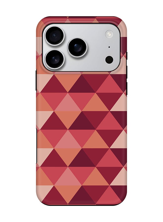 Stylizedd Tough Pro Magnetic Case for iPhone 17 Pro, Dual Layer hybrid PC + TPU Mobile Cover Matte - Topsy Turvy Triangles