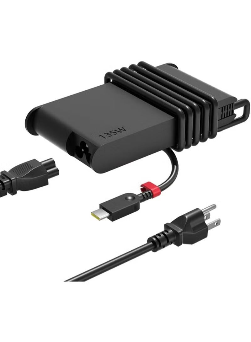 Lynacz Original 135W USB-C Charger Compatible with Lenovo ThinkPad Z16 P16s L16 L15 E16 E15 T16 T15 Yoga Slim/Pro 7 9, IdeaPad Pro 5 Legion Y740S Laptop Replacement Adapter ADL135YSDC3A 4X21H27800(Bla