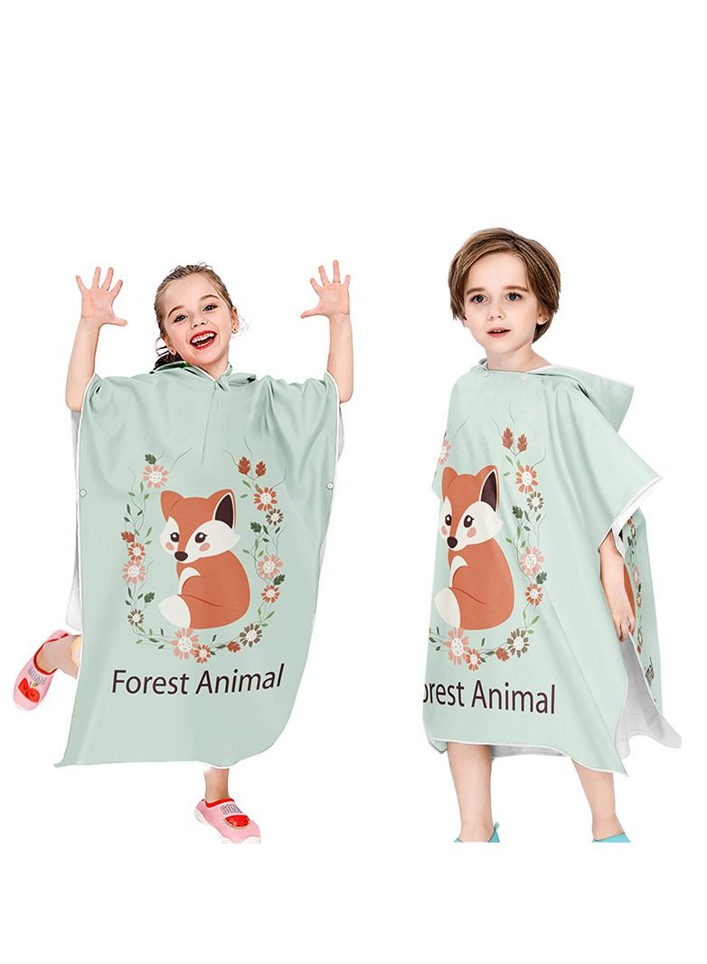 With Hood Coral Fleece Cloaks Bath Towel