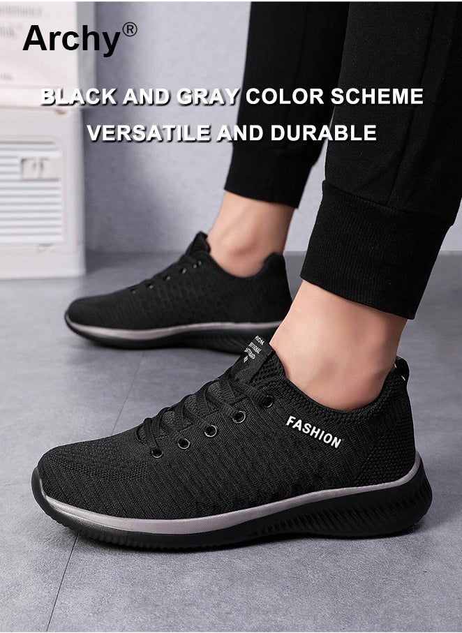 Archy Running Shoes Everyday Casual Sports Shoes Men Women Knit Sneakers Fashion Breathable Athletic Running Walking Gym Shoes Summer Anti Slip Outdoor Sports Lightweight Shoe  - Image 1