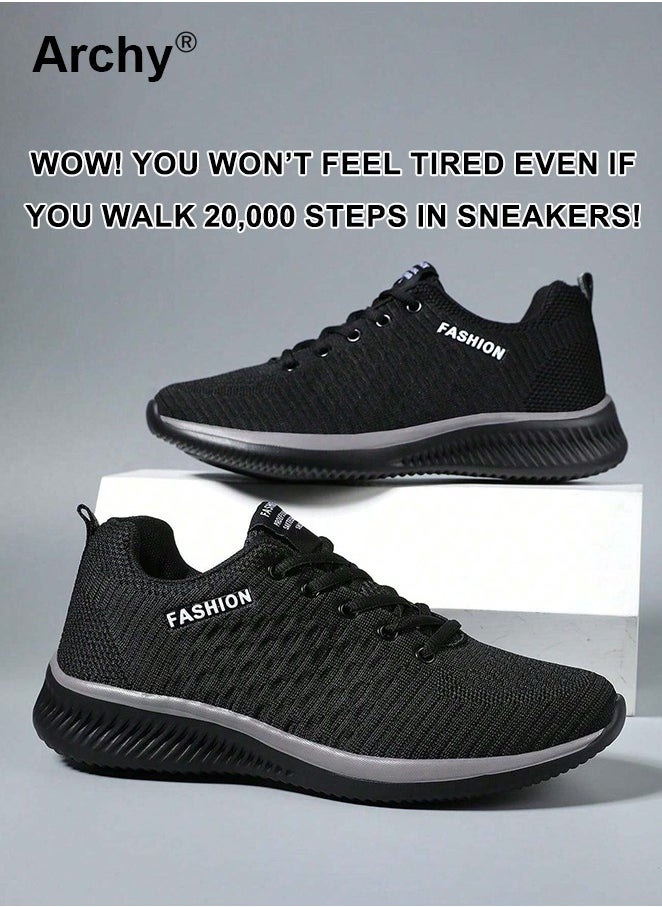 Archy Running Shoes Everyday Casual Sports Shoes Men Women Knit Sneakers Fashion Breathable Athletic Running Walking Gym Shoes Summer Anti Slip Outdoor Sports Lightweight Shoe  - Image 2