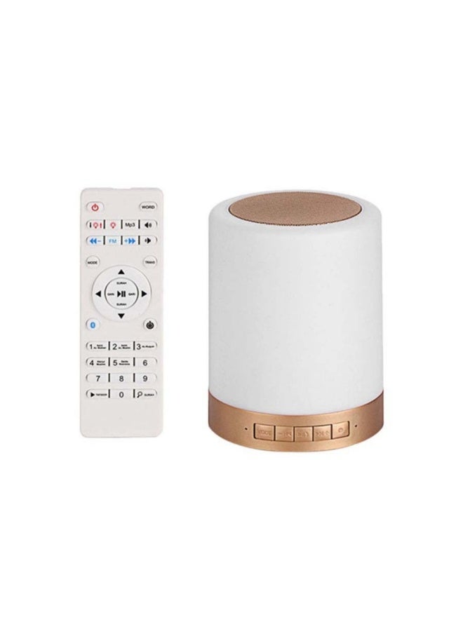 Smart Touch LED Lamp Bluetooth Quran Speaker With Remote White