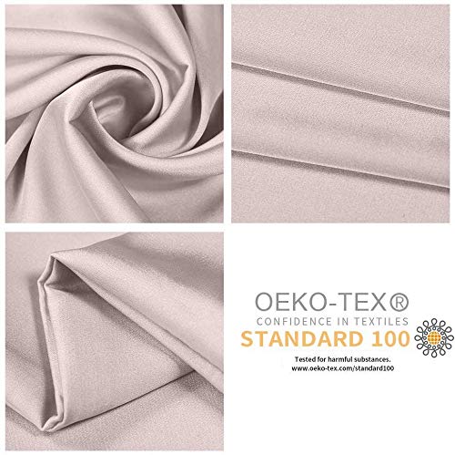 Jocoku Jocoku 100% Mulberry Silk Pillowcases Set of 2 for Hair and Skin and Super Soft and Breathable King Size Nature Silk Pillowcases (King  Apricot Gray)  - Image 3