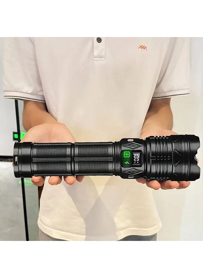 High Lumen Adjustable Outdoor Flashlight Black Dual Head Tail Lighting Rechargeable - Image 2
