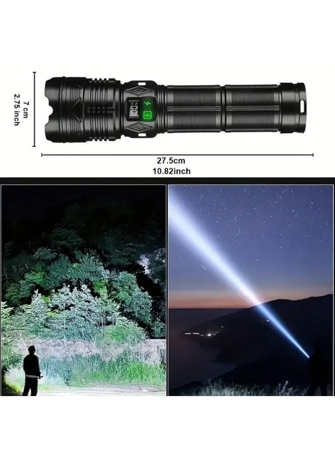 High Lumen Adjustable Outdoor Flashlight Black Dual Head Tail Lighting Rechargeable - Image 4