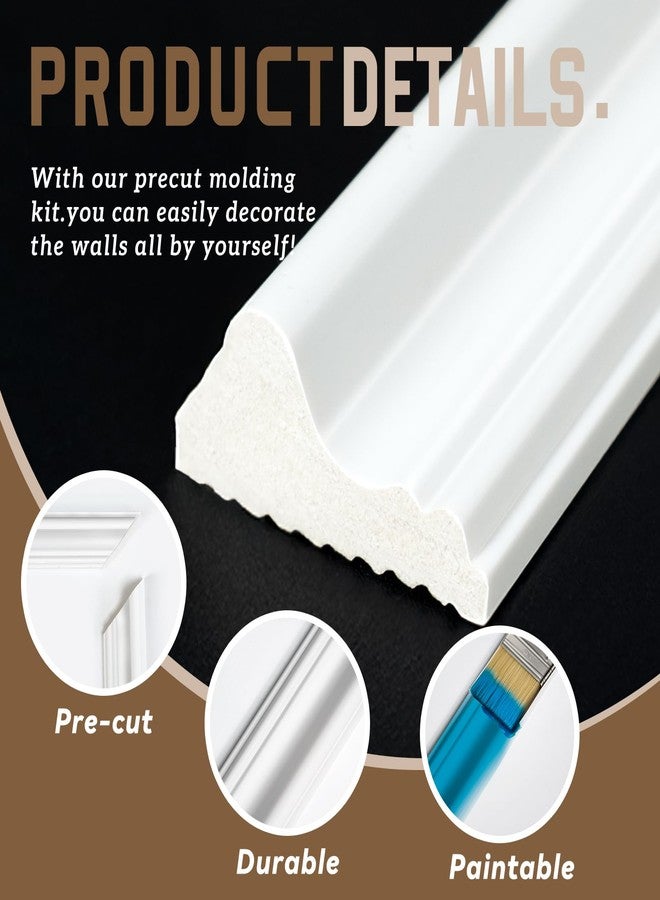 NOTASA Peel and Stick Wall Molding Kit, Accent Wall Panels for Interior Wall Decor with Double-Sided Tape, 3 Set Pre-Cut PS Wainscoting Panels (20 * 20 in) - Image 3