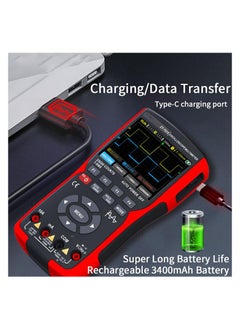 SYOSI 3in1 Digital Multimeter Tester, Multi Tester, Smart Measurement, Auto-Ranging Voltmeter, LCD Display, Tester with Dual-Channel Oscilloscope, Voltage, Current, Resistance, Continuity, Diode  - Image 2