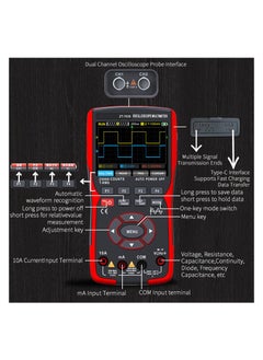 SYOSI 3in1 Digital Multimeter Tester, Multi Tester, Smart Measurement, Auto-Ranging Voltmeter, LCD Display, Tester with Dual-Channel Oscilloscope, Voltage, Current, Resistance, Continuity, Diode  - Image 3