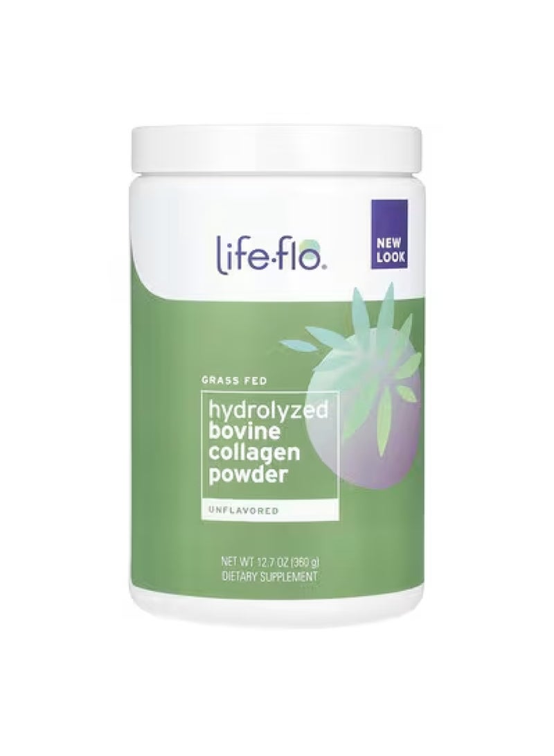 Grass Fed Hydrolyzed Bovine Collagen Powder, Unflavored, 12.7 oz (360 g)