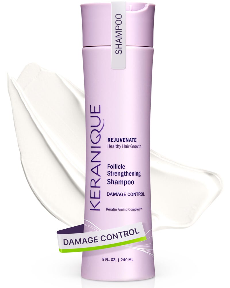 Keranique Scalp Replenishing Keratin Shampoo Damage Control for Thinning Hair, Hair Growth | Keratin Amino Complex, Free of Sulfates, Dyes and Parabens, 8 Fl Oz - Image 1