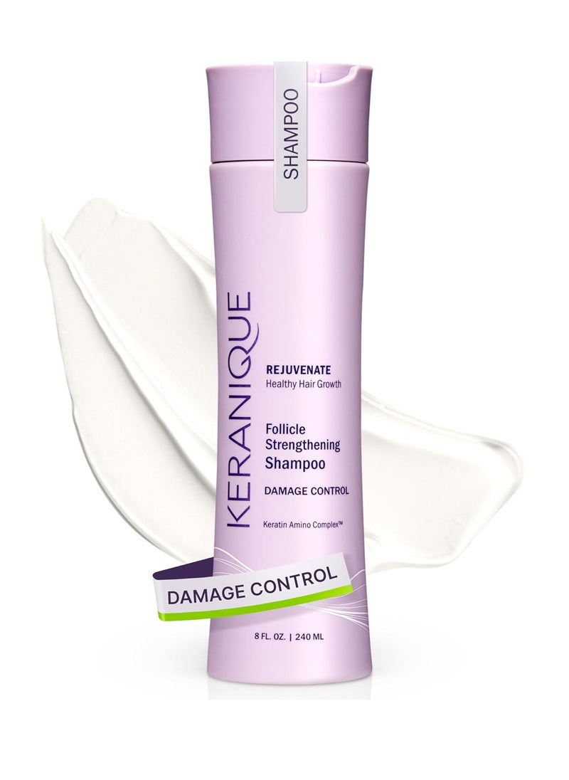 Keranique - Keranique Scalp Replenishing Keratin Shampoo Damage Control for Thinning Hair, Hair Growth | Keratin Amino Complex, Free of Sulfates, Dyes and Parabens, 8 Fl Oz - Image 1