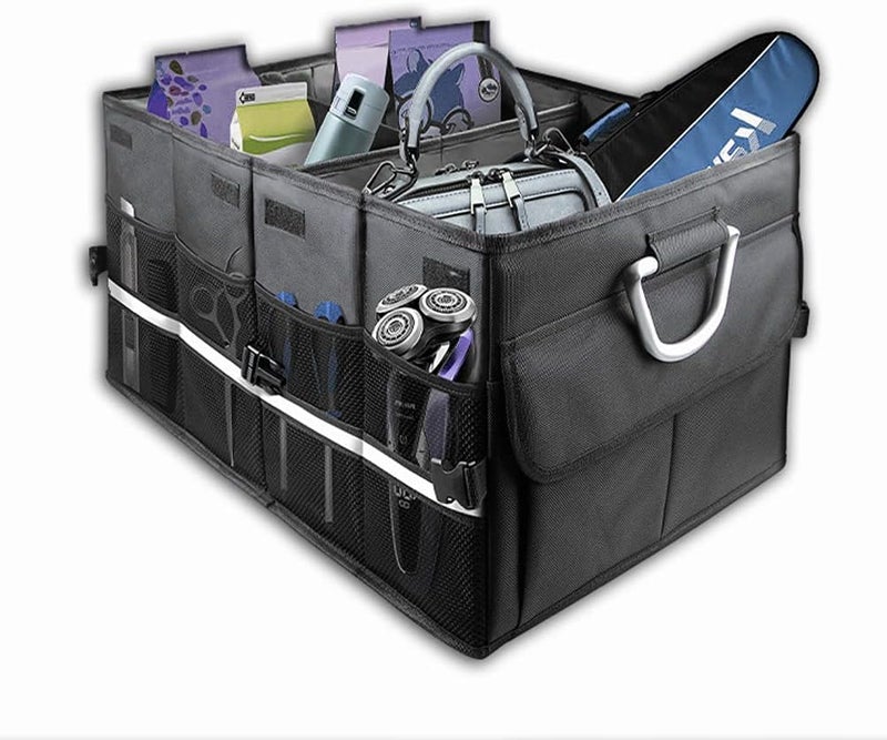 Car Trunk Organizer Holder - Waterproof Oxford Storage Box with Adjustable Pockets - Image 4