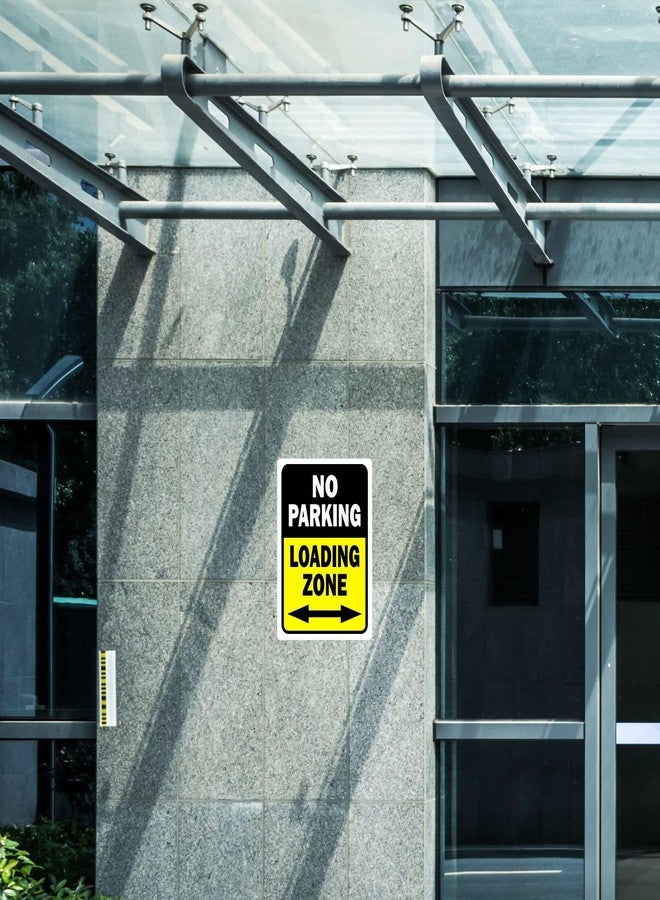 CVANU NO Parking Loading Zone Warning Safety Self-Adhesive Waterproof PVC Vinyl Sign Sticker Size (11.7inchX8.3inch)_Pack of 5 - Image 2
