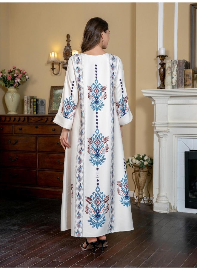 Loquat Muslim Women's Floral Maxi Dress  - Image 2