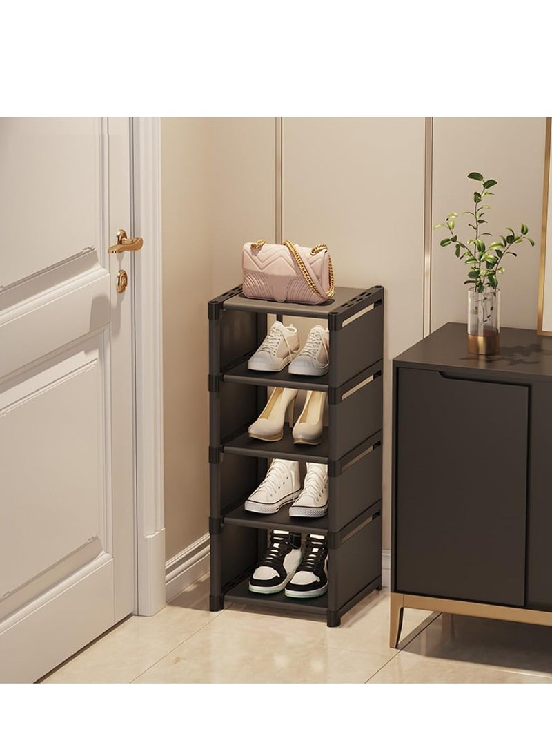 MIXDE 5-Tier Shoes Storage Rack for Entryway (5-Tier, Black)  - Image 1