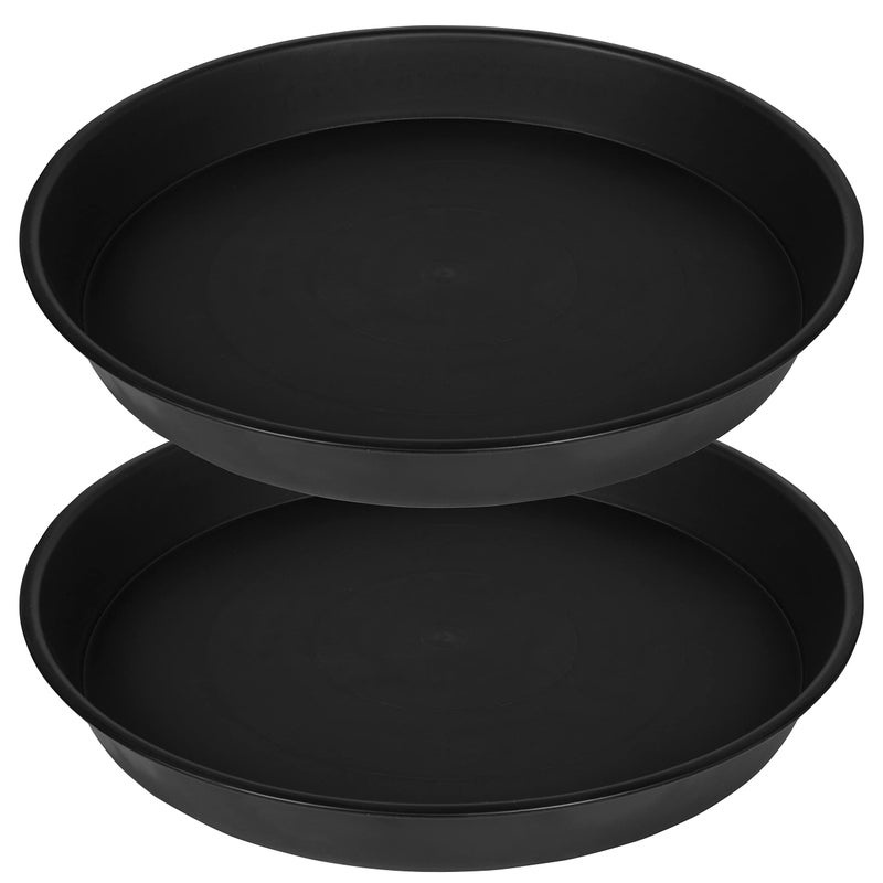 Bleuhome 2 Pack of Bird Bath Bowl 12", 1.6" Depth, 10 12 inch Birdbath Bowls Dish Only for The Garden, Large Plant Saucer (12", Black) - Image 5