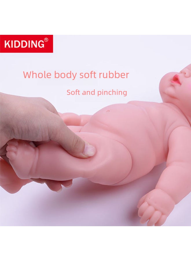 Enamel Doll Baby Simulation Talking Doll Soft Plastic Washable Toy Dolls House Play Set-Color:Pink Short Velvet Bunny Doll-Height:30cm No Pronunciation Box On The Back - Image 5