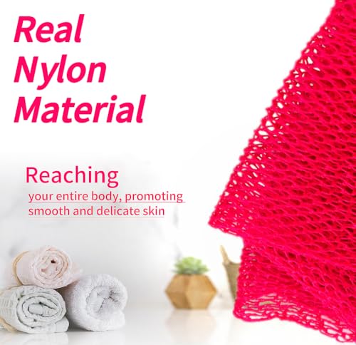 SPMKTBOZAI African Net Sponge Authentic, African Exfoliating Sponge Real African Net Black Owned, African Bath Sponge Back Scrubber, Body Exfoliator Shower Bath Accessories (Rose Pink) - Image 4