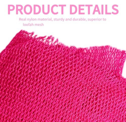 SPMKTBOZAI African Net Sponge Authentic, African Exfoliating Sponge Real African Net Black Owned, African Bath Sponge Back Scrubber, Body Exfoliator Shower Bath Accessories (Rose Pink) - Image 2
