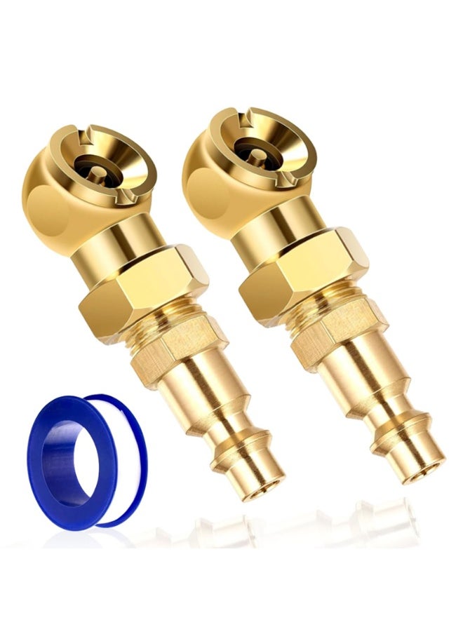 Generic 2PCS Closed Ball Air Chucks, 1/4" NPT Portable Flow Tire Chuck with Standard Quick Plug, Tire Inflator Gauge Nozzle for Air Compressor Accessories  - Image 1