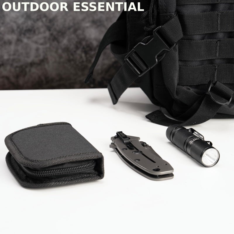 VEPKOIT Military Survival Sewing Kit, Portable Sewing Kit with Buttons for Men or Women, Small Repair Tools with Zipper Closure in Durable Nylon Case for Travel Field Emergency (Black) - Image 4