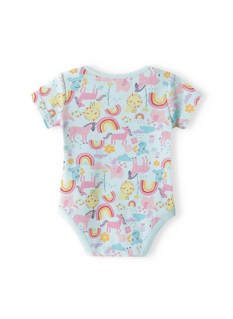 مينوتي طقم باديهات بناتي قطعتين بأكمام قصيرة ونقشات لطيفة - Image 3