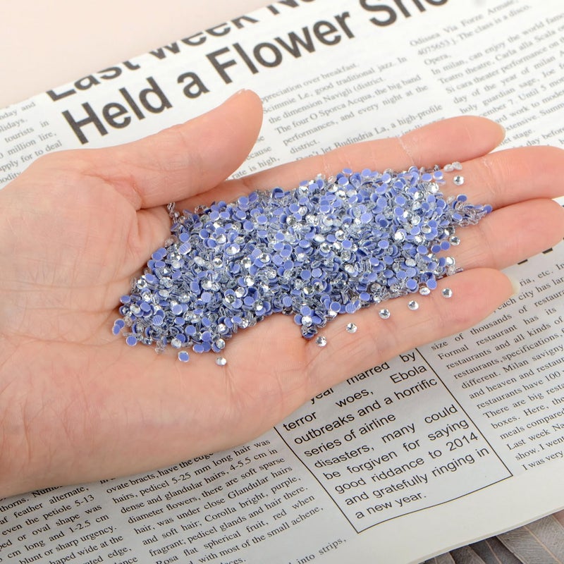 LPBeads 8000 Pieces SS10 Clear Hotfix Rhinestones Flatback Round Crystal Glass Rhinestones Gems for Crafts Nail Face Art Clothes Shoes Bags DIY - Image 4