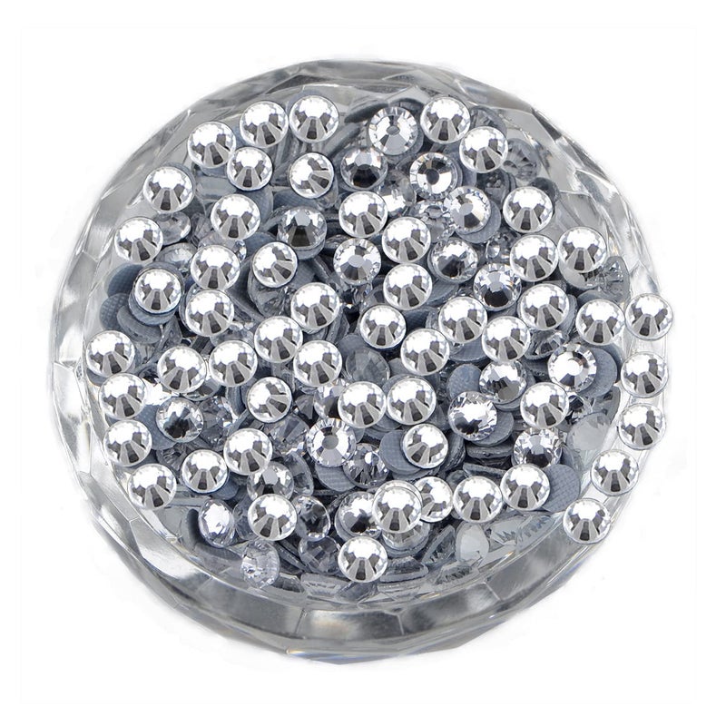 LPBeads 8000 Pieces SS10 Clear Hotfix Rhinestones Flatback Round Crystal Glass Rhinestones Gems for Crafts Nail Face Art Clothes Shoes Bags DIY - Image 1