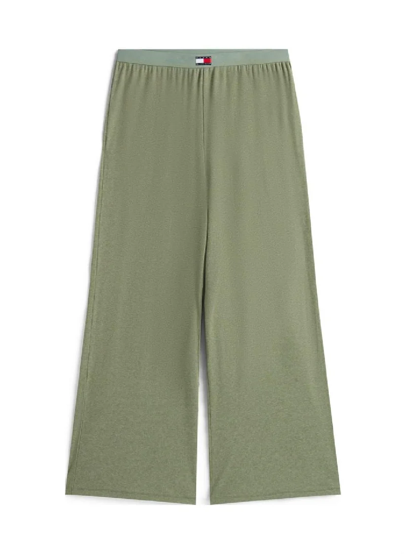 Tommy Hilfiger Khaki Heather Ribbed Lounge Pants for Women | Best Price UAE