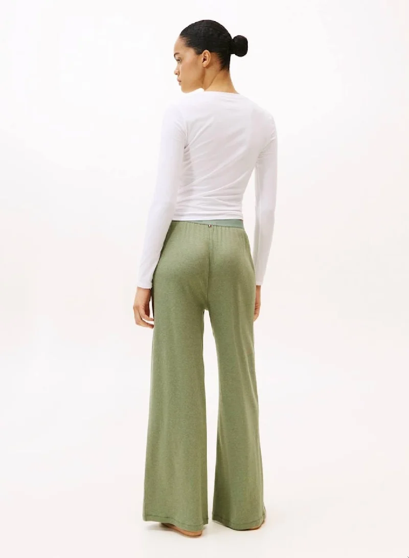Tommy Hilfiger Khaki Heather Ribbed Lounge Pants for Women | Best Price UAE