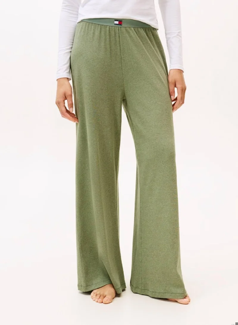 Tommy Hilfiger Khaki Heather Ribbed Lounge Pants for Women | Best Price UAE