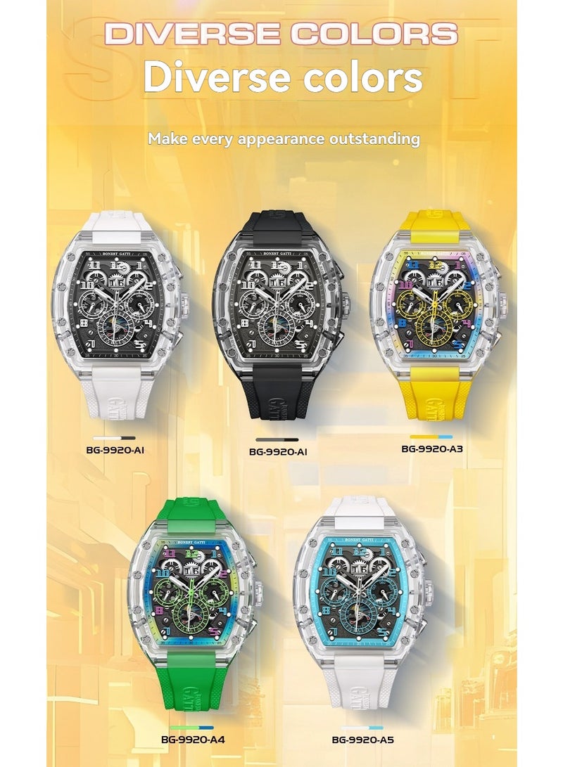 Bugatti Men's Fully Automatic Mechanical Watch Limited Edition Trendy Fashion Sports Night Light Watch - Image 5