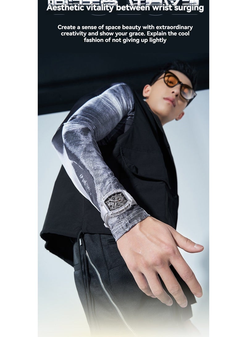 Bugatti Men's Fully Automatic Mechanical Watch Limited Edition Trendy Fashion Sports Night Light Watch - Image 4