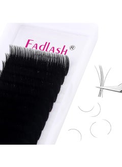 FADLASH Eyelash Extension Supplies Classic Volume Lash Extensions Mixed Tray 0.07 D Curl 15-20mm Premium Silk Regular Volume Eyelash Extensions Soft Matte Black Salon Use.(0.07-D, 15-20mm Mix) 