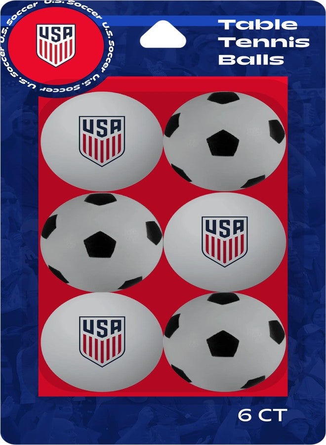 Jacent U.S. Soccer Table Tennis Balls: Official Licensed Product, 6 Count, 40mm Ping Pong Balls w/Logo and Soccer Ball Designs, Recreation Quality for Practice and Pong Play - Image 2