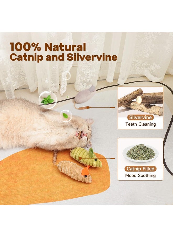 Potaroma Potaroma Cat Toys: 3pcs Squeak Mice Interactive Catnip Silvervine Animals for Indoor Kittens - Dental Matatabi Cat Nip & Chew Exercise Toy for All Breeds & Species  - Image 4
