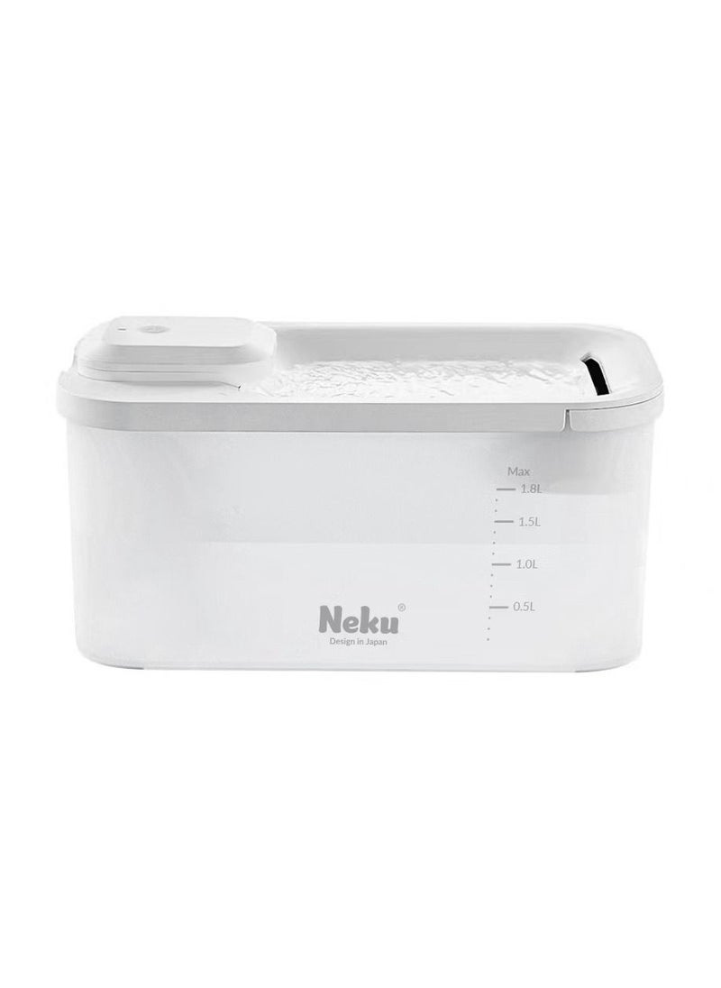Neku - Pet Water Foutain Battery Operated 1.8L Ultra-Quiet Automatic LED Dog Water Dispenser with 1 Replacement Filters And Smart Pump - Image 1