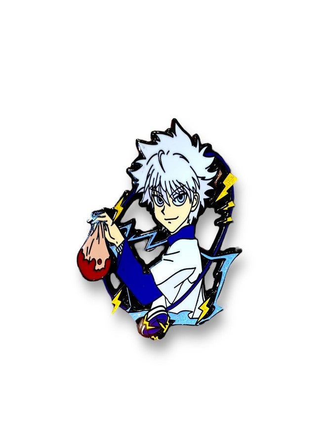 دبوس هنتر x هنتر، دبوس كيلوا، دبوس هنتر x هنتر مطلي بالمينا، دبوس hxh، دبوس أنمي مطلي بالمينا الصلب، هدية لحقيبة الظهر أو القبعة (قلب) - Image 1